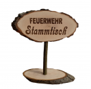Feuerwehr Stammtisch - Schild aus Holz
